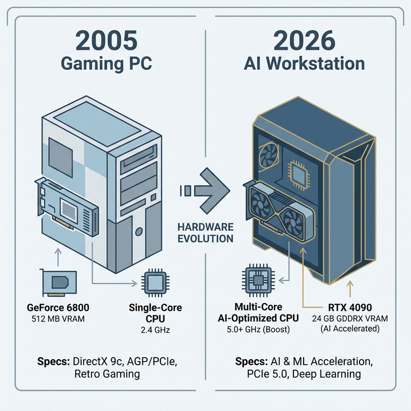 GPU Evolution: 2005 Gaming to 2026 AI